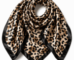 Women Leopard Print Scarf - Image 