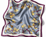 Women Iris Floral Scarf - Image 