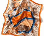 Women Monogram Print Scarf - Image 