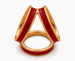 Women Gold Scarf Ring - Image 