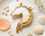 Pearl Horse Brooch - Image 