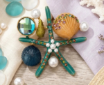 Pearl Starfish Shell Brooch - Image 