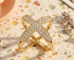 Crystal X Scarf Ring - Image 