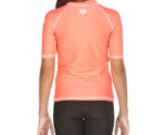 Arena Girls Rashguard Swimwear UV T Shirt Shiny Pink White - Image 