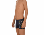 Arena Boys Training Swimwear Jumping Short Navy Turquoise - Image 