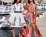 Happy Voile High Slit ResortLong Dress - Image 