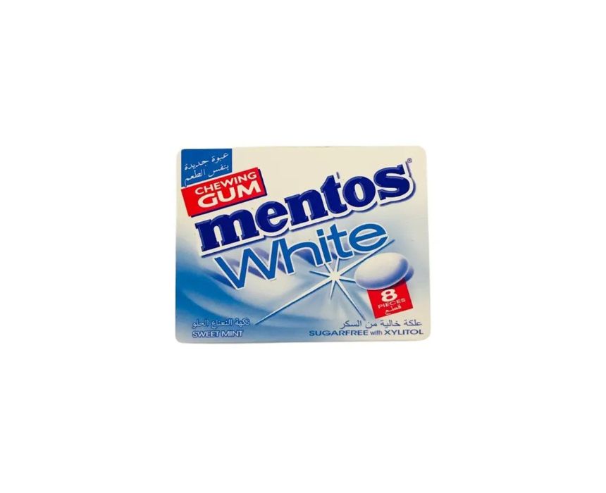 329 Gum Blister White Sweet Mint 8 Pieces Mentos - Image 1