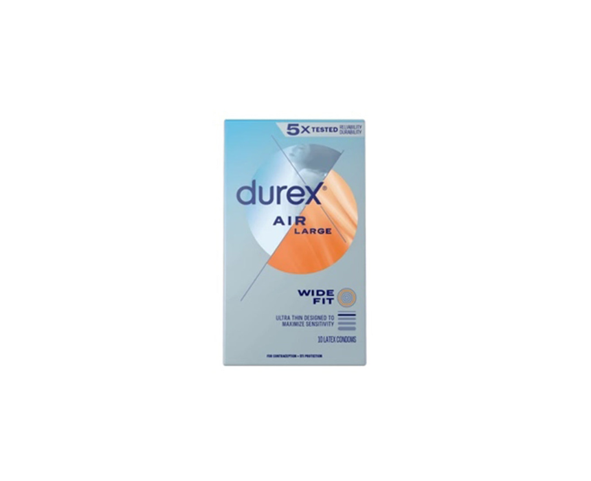 339 Condoms Air Large Wide Fit 10 Pieces Durex - Image 1