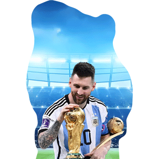 Lionel Messi 3D Motion Sticker | 13.5 x 9.1 cm