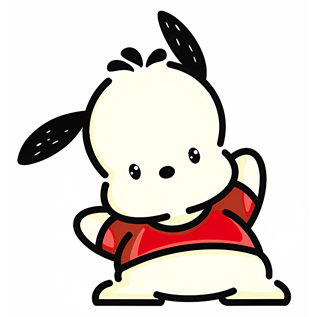 Pochacco 3D Motion Sticker | 13.5 x 12.9 cm