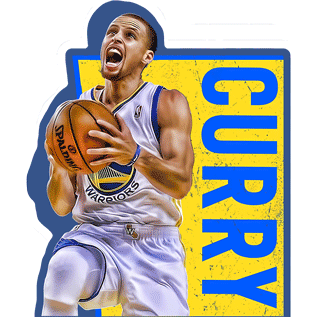Stephen Curry 3D Motion Sticker | 13.5 x 11.2 cm