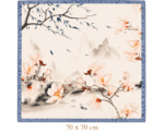 Women Magnolia Floral Scarf - Image 