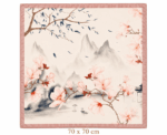 Women Magnolia Print Scarf - Image 