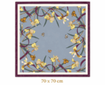 Women Iris Floral Scarf - Image 