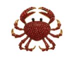 Red Crystal Crab Brooch - Image 