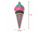 Candy Swirl Ice Cream Brooch - Image 