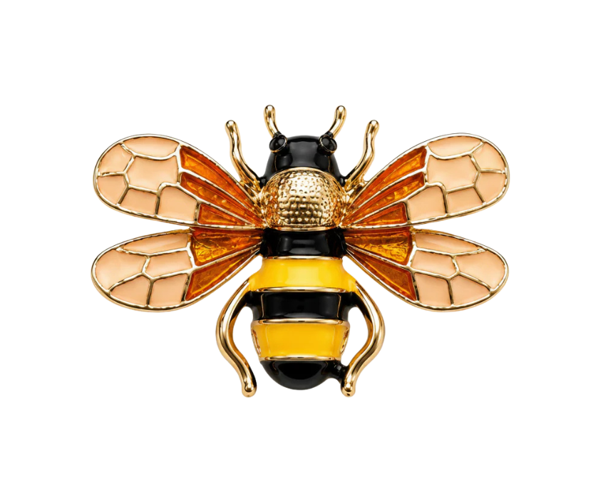 4 Honey Bee Statement Brooch - Image 1