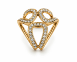 Crystal Bow Scarf Ring - Image 