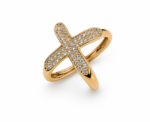 Crystal X Scarf Ring - Image 