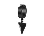 Pyramid Black And Silver Clip On Earrings - Image 