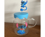 Stitch Glass Mug Straw Set - Image 