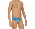 Arena Men Training Swimwear Pacer Brief Deep Sea Soft Green Turquoise - Image 