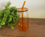 Ombre Glass Straw Cup - Image 