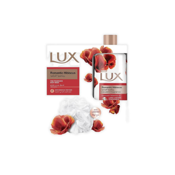 Body Wash Romantic Hibiscus With Loofah Lux