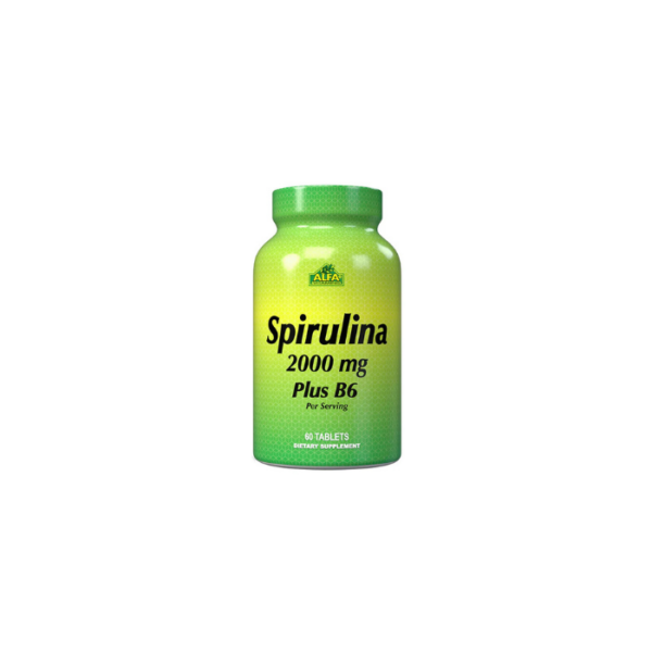 Spirulina 2000Mg Plus B6 Tablets Alfa Vitamins