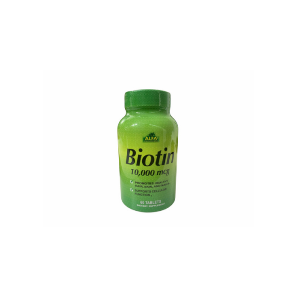 Biotin 10,000Mcg Tablets Alfa Vitamins
