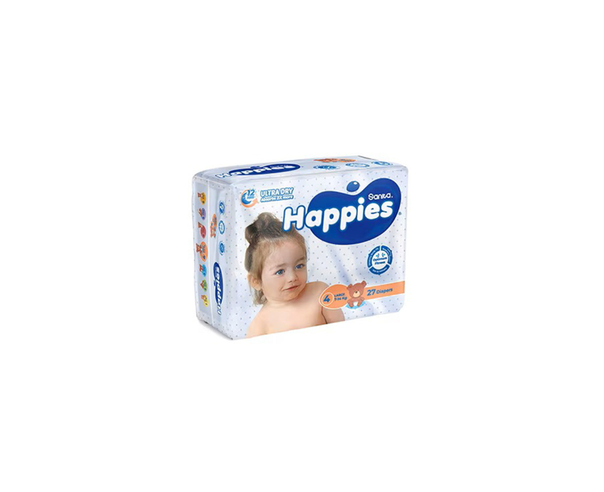 445 Diapers Size 4 Happies - Image 1