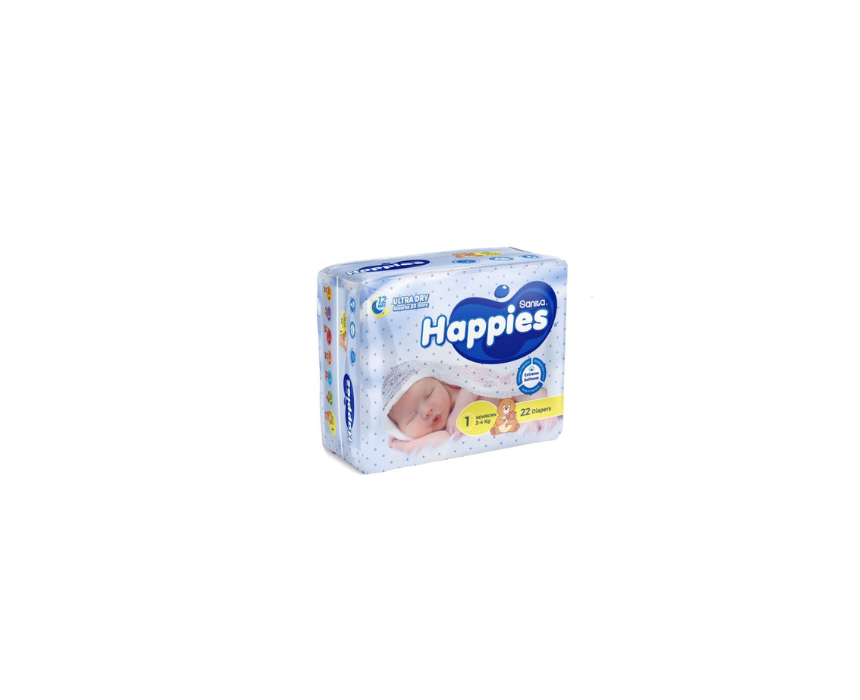 454 Diapers Size 1 Happies - Image 1