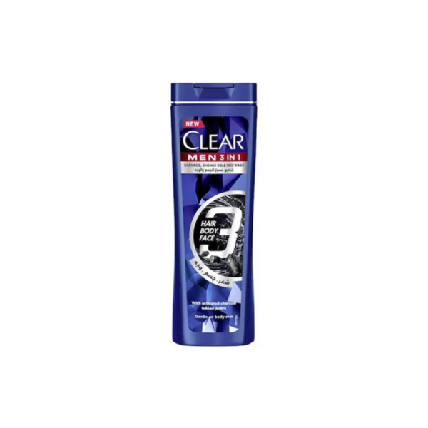 Shampoo Men 3 In 1 Charcoal Clear