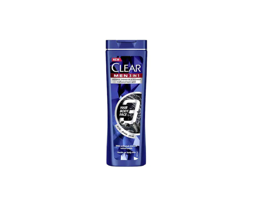 466 Shampoo Men 3 In 1 Charcoal Clear - Image 1