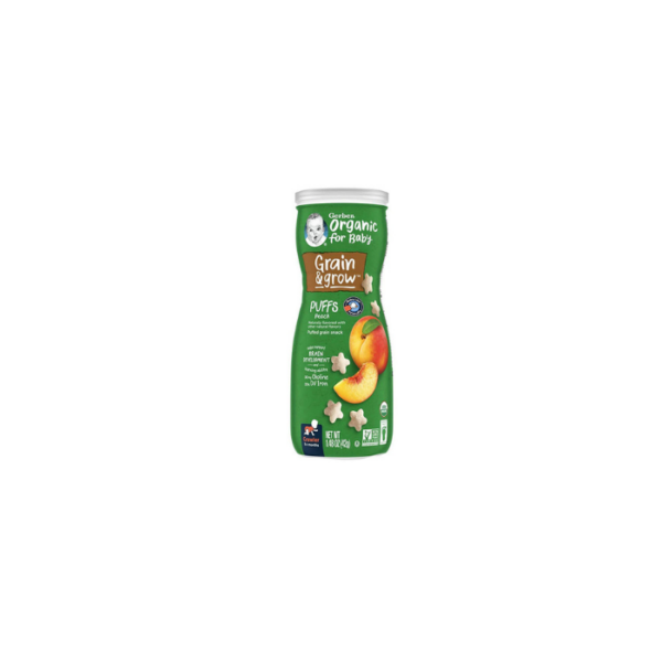 Organic Grain & Grow Peach Puffs Gerber