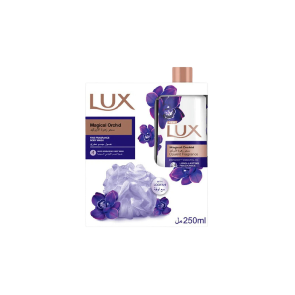 Body Wash Magical Orchid With Loofah Lux