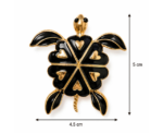 Black Heart Turtle Brooch - Image 