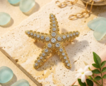 Crystal Starfish Brooch - Image 