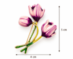 Violet Tulip Bouquet Brooch - Image 