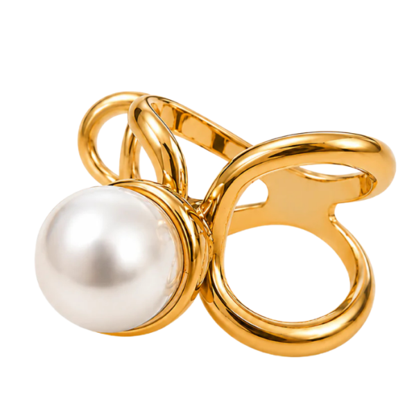 Pearl Knot Scarf Ring