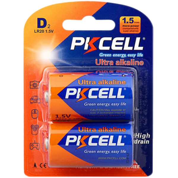 PKcell Size D Super Alkaline Battery