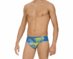 Arena Men Training Swimwear Pacer Brief Deep Sea Soft Green Turquoise - Image 