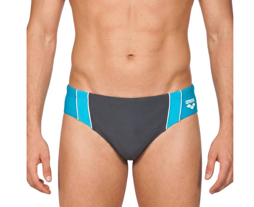 5 Arena Men Training Swimwear Sali Brief Deep Grey Turquoise Eolian Blue - Image 1