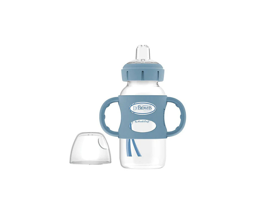 509 Sippy Bottle With Handles Blue Dr Brown’s - Image 1