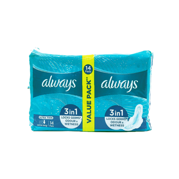 Ultra Thin Extra Long Gel With Wings Always