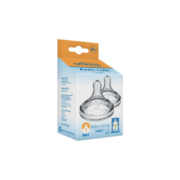 Anti Colic Nipples 6M+ Dr Brown's