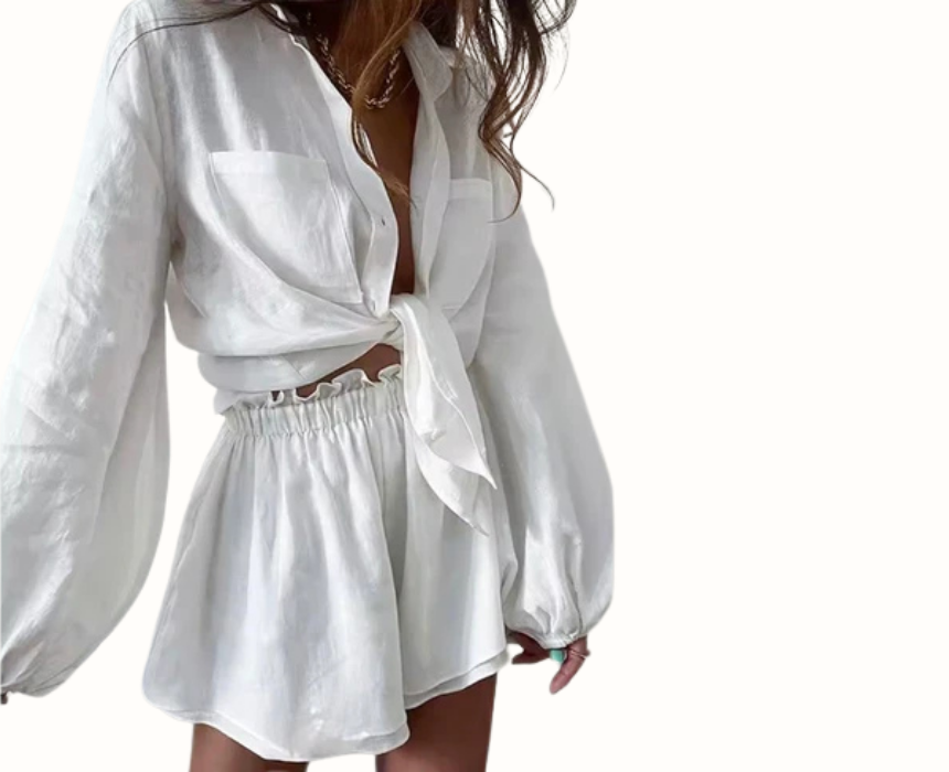 59 Soi Belle Linen Shorts Set - Image 1