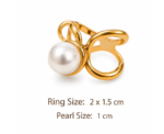 Pearl Knot Scarf Ring - Image 