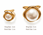 Classic Pearl Scarf Ring - Image 