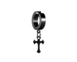 Dangling Cross Clip On Earrings - Image 